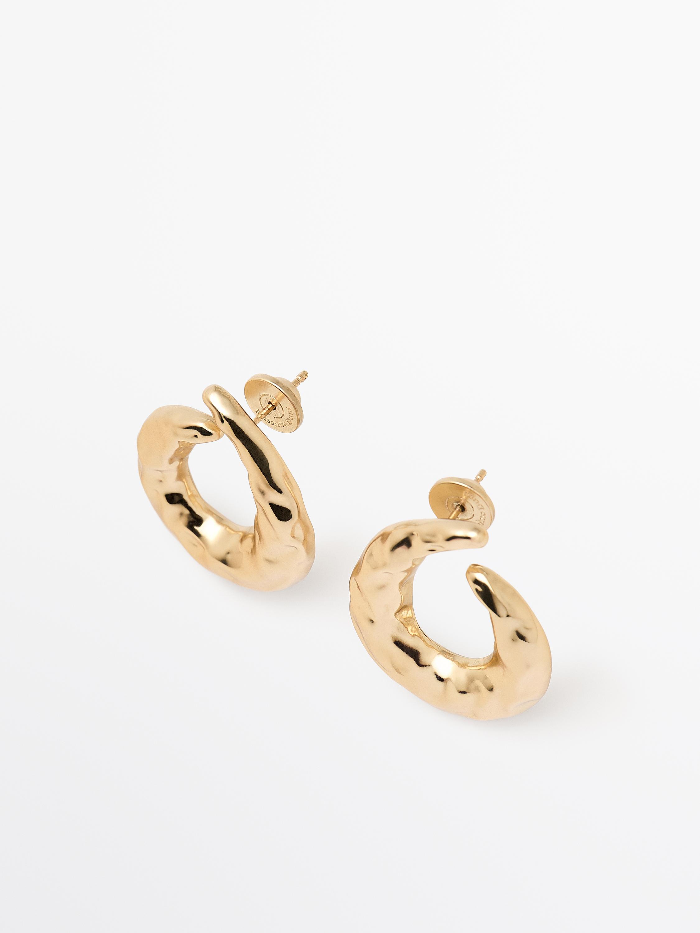 Boucles d’oreilles anneaux texturées